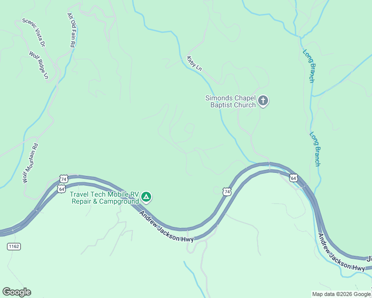 map of restaurants, bars, coffee shops, grocery stores, and more near 120 Clay Durrett Road in Murphy