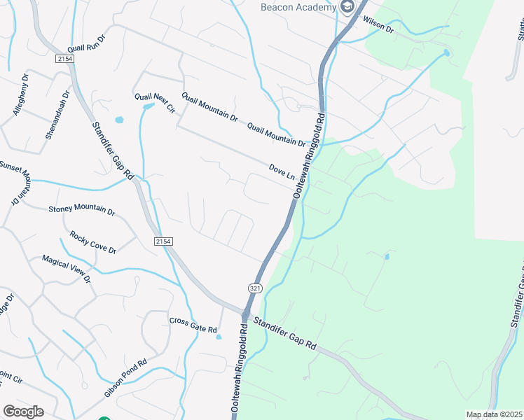 map of restaurants, bars, coffee shops, grocery stores, and more near 9107 Hunters Bend Cir in Ooltewah