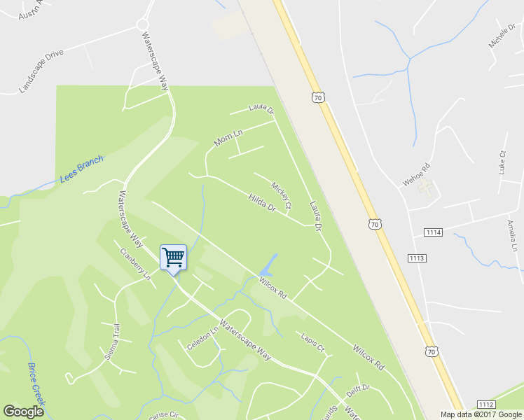 map of restaurants, bars, coffee shops, grocery stores, and more near 121 Hilda Drive in New Bern