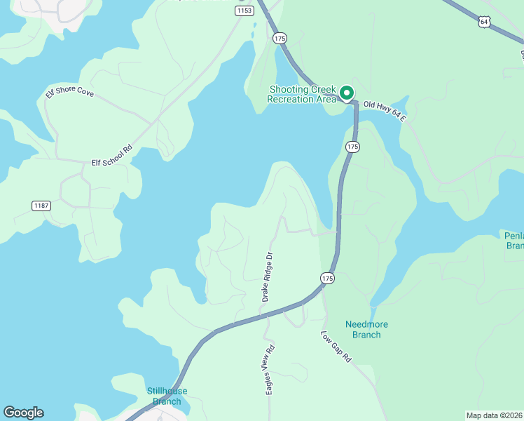 map of restaurants, bars, coffee shops, grocery stores, and more near 500 Kilpatrick Point Drive in Hayesville