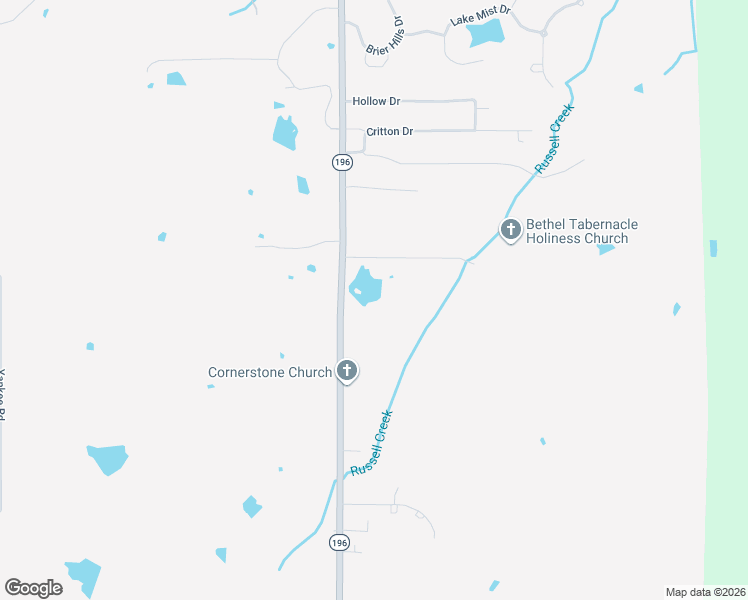 map of restaurants, bars, coffee shops, grocery stores, and more near 1590 Tennessee 196 in Piperton