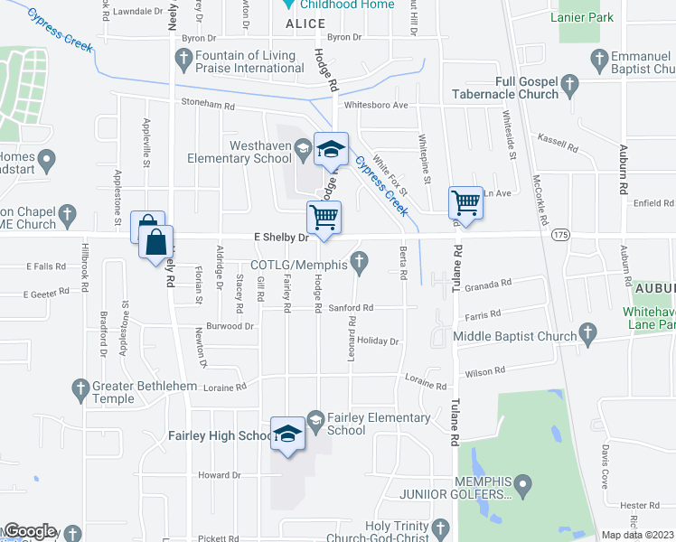 map of restaurants, bars, coffee shops, grocery stores, and more near 4718 Dalton Road in Memphis