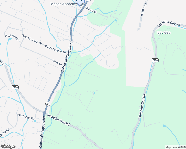 map of restaurants, bars, coffee shops, grocery stores, and more near 2510 Ooltewah Ringgold Road in Ooltewah