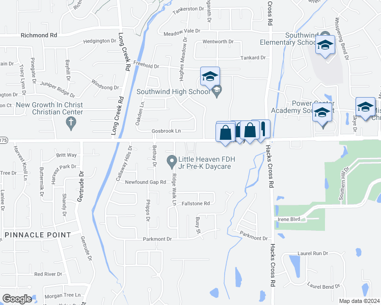map of restaurants, bars, coffee shops, grocery stores, and more near 7833 Stellar Lane in Memphis