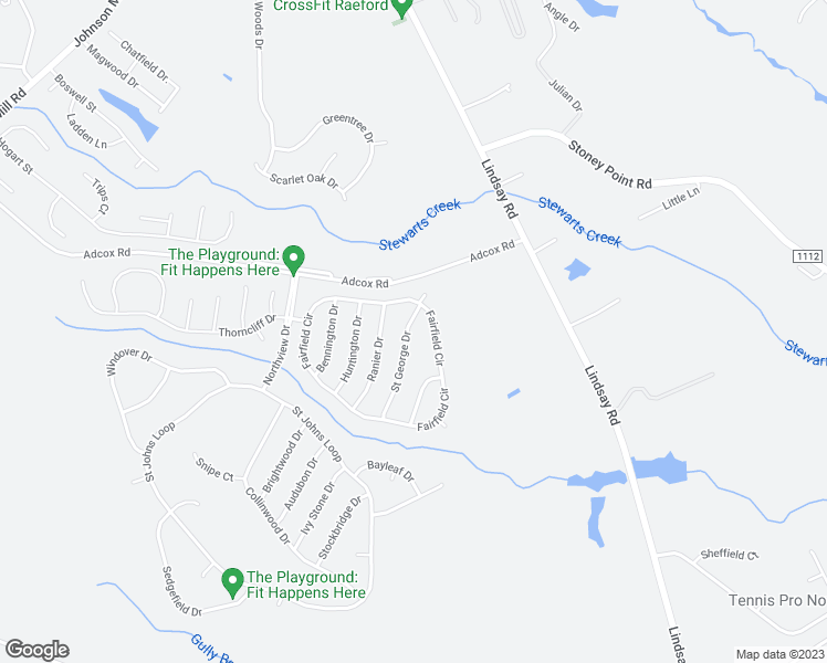 map of restaurants, bars, coffee shops, grocery stores, and more near 169 Saint George Drive in Raeford
