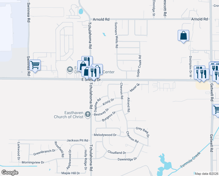 map of restaurants, bars, coffee shops, grocery stores, and more near 4744 Lofts Road in Memphis