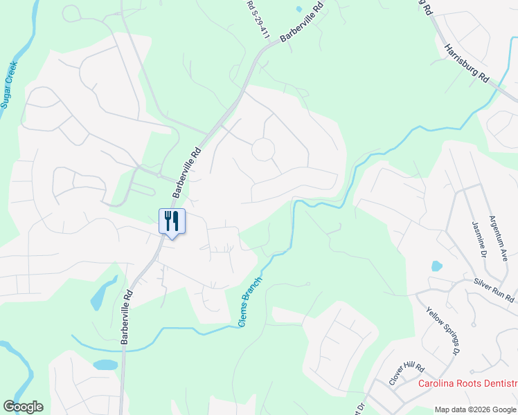 map of restaurants, bars, coffee shops, grocery stores, and more near 8046 Clems Branch Road in Fort Mill