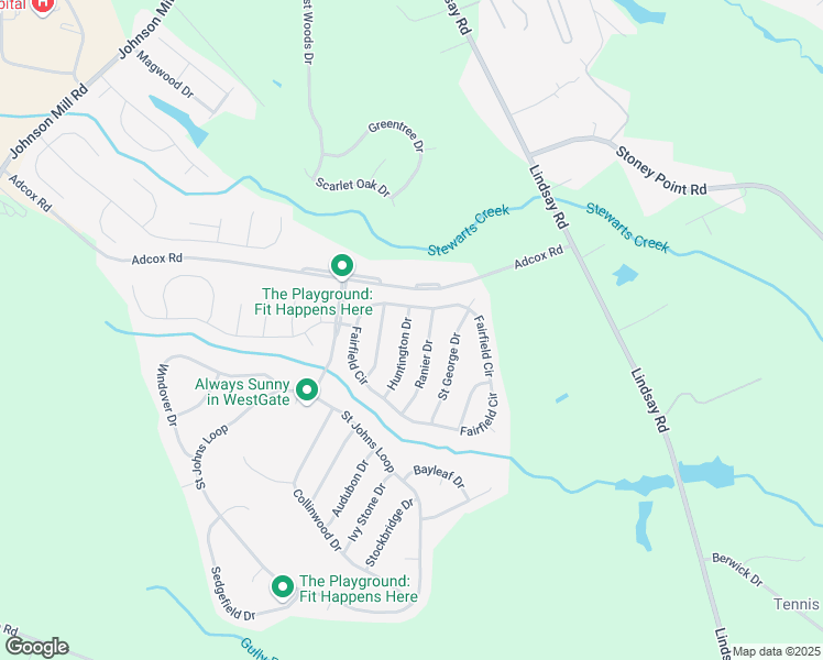map of restaurants, bars, coffee shops, grocery stores, and more near 151 Huntington Drive in Raeford