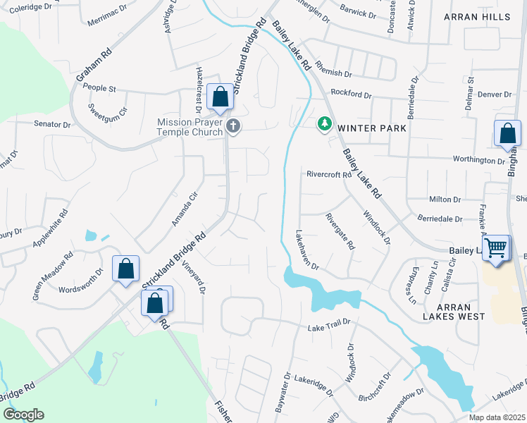 map of restaurants, bars, coffee shops, grocery stores, and more near 2217 Flanagan Place in Fayetteville