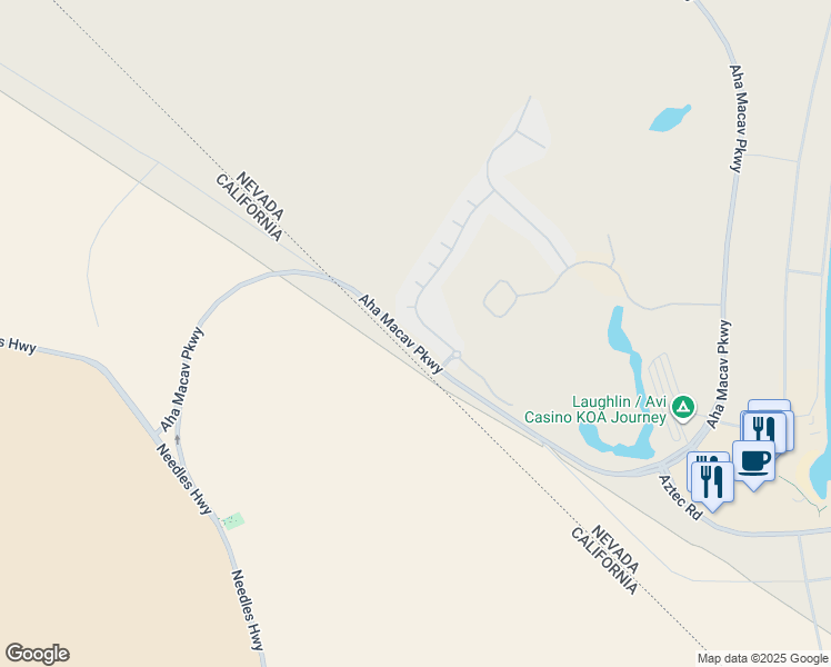 map of restaurants, bars, coffee shops, grocery stores, and more near 1458 Palm Drive in Laughlin