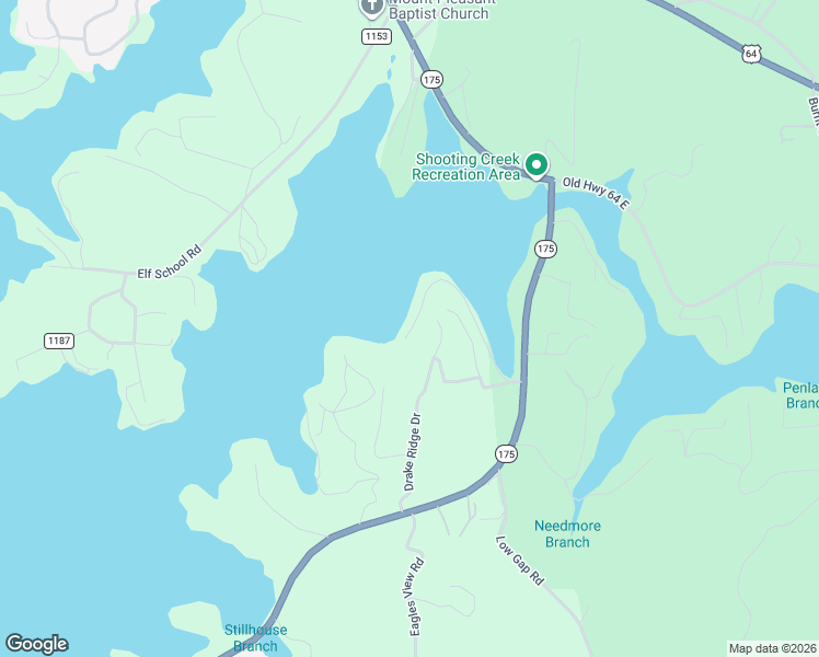 map of restaurants, bars, coffee shops, grocery stores, and more near 403 Kilpatrick Point Drive in Hayesville