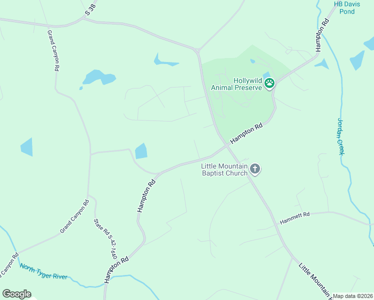 map of restaurants, bars, coffee shops, grocery stores, and more near 1971 Hampton Road in Inman