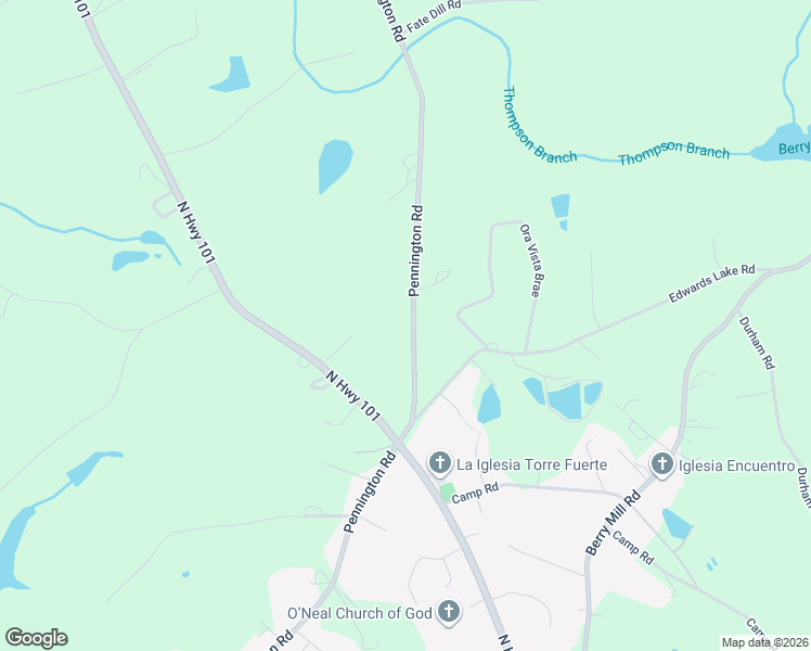 map of restaurants, bars, coffee shops, grocery stores, and more near 3823 Pennington Road in Greer