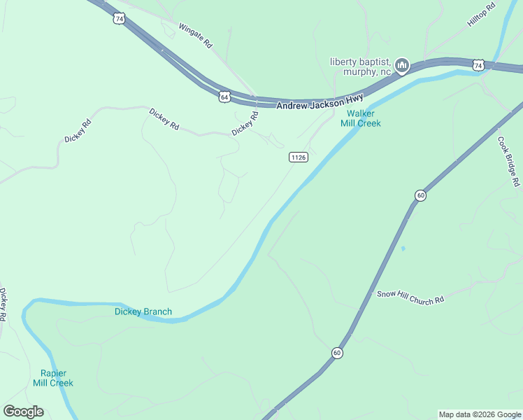 map of restaurants, bars, coffee shops, grocery stores, and more near 455 Little Ranger Road in Murphy