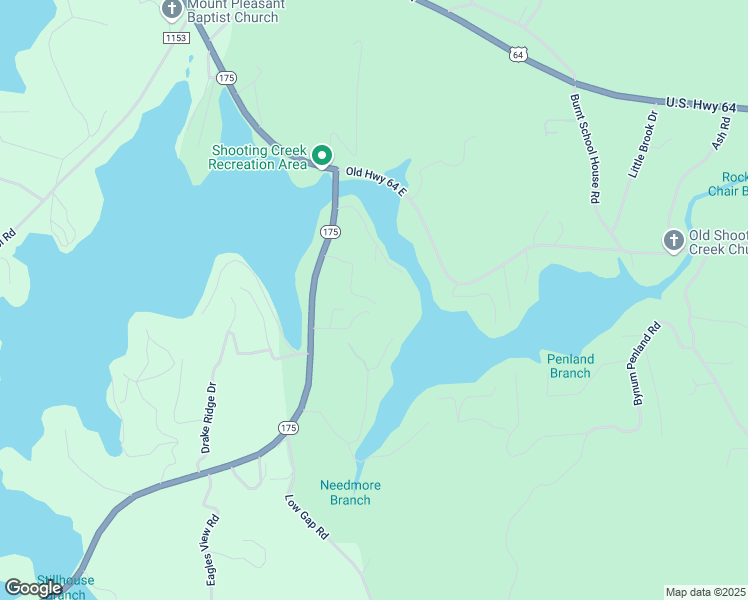 map of restaurants, bars, coffee shops, grocery stores, and more near 200 Woodard Lane in Hayesville