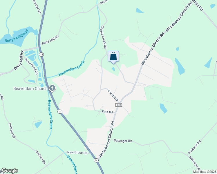 map of restaurants, bars, coffee shops, grocery stores, and more near 124 C and South Drive in Greer