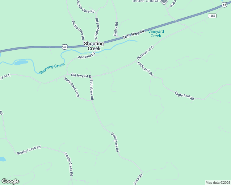 map of restaurants, bars, coffee shops, grocery stores, and more near 434 Mission Hill Road in Hayesville