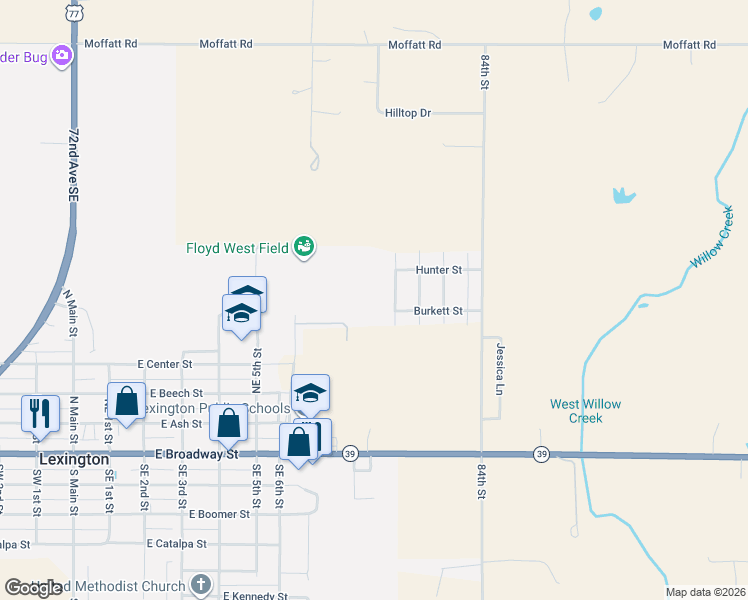 map of restaurants, bars, coffee shops, grocery stores, and more near 211 Russell Street in Lexington