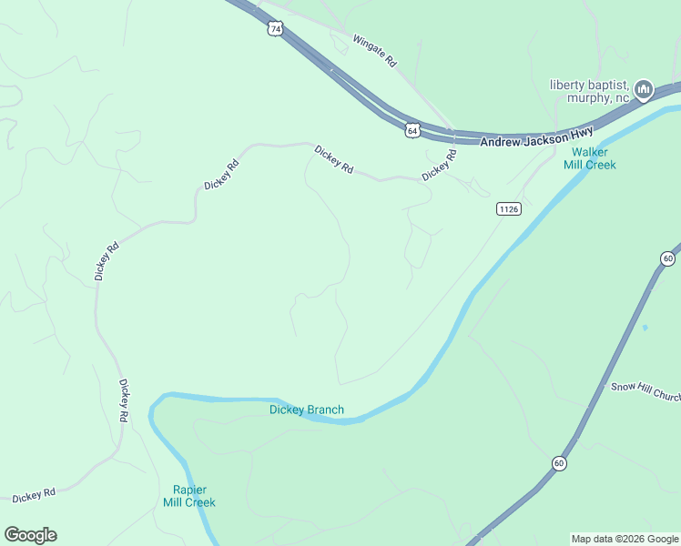 map of restaurants, bars, coffee shops, grocery stores, and more near 382 Old Johnson Road in Murphy