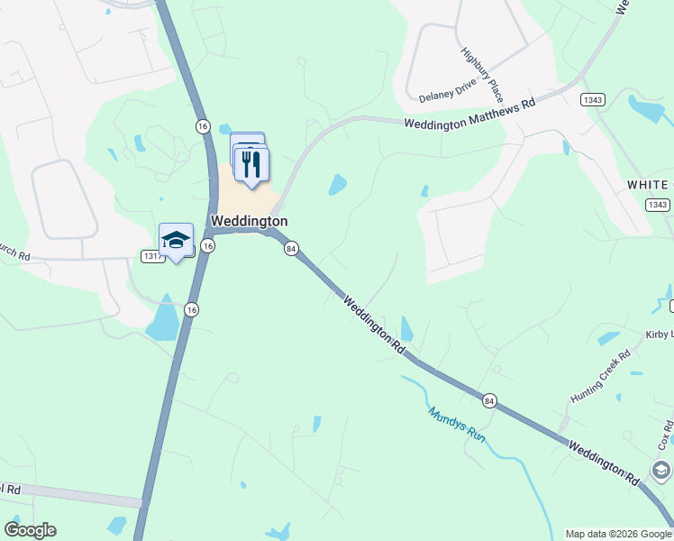 map of restaurants, bars, coffee shops, grocery stores, and more near 204 Pumpkin Seed Court in Matthews