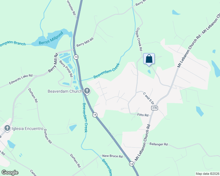 map of restaurants, bars, coffee shops, grocery stores, and more near 14 Laredo Court in Greer