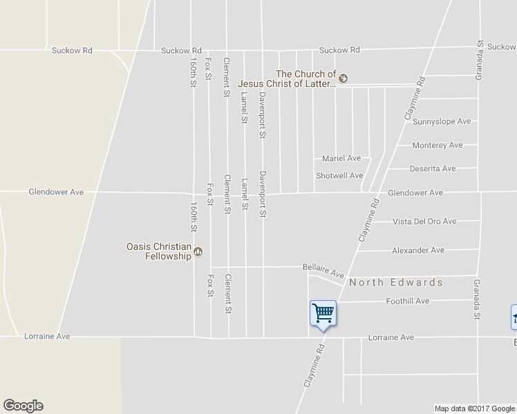 map of restaurants, bars, coffee shops, grocery stores, and more near 13471 Davenport Street in North Edwards