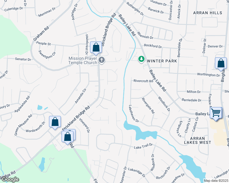 map of restaurants, bars, coffee shops, grocery stores, and more near 2217 Flanagan Place in Fayetteville