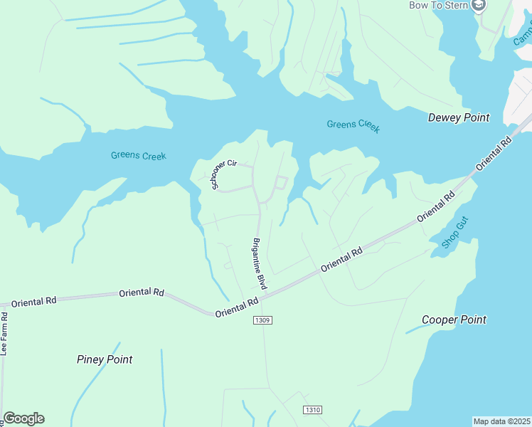 map of restaurants, bars, coffee shops, grocery stores, and more near 3000 Sloop Dr in Oriental