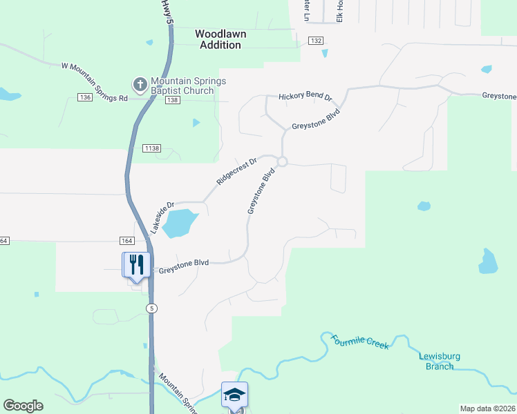 map of restaurants, bars, coffee shops, grocery stores, and more near 43 Greystone Boulevard in Cabot