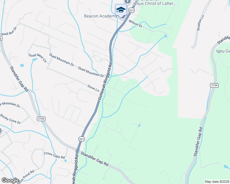 map of restaurants, bars, coffee shops, grocery stores, and more near 2512 Ooltewah Ringgold Road in Ooltewah