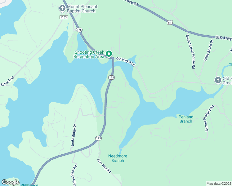 map of restaurants, bars, coffee shops, grocery stores, and more near 200 Woodard Lane in Hayesville