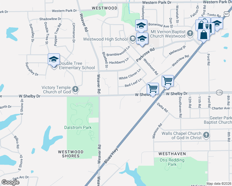 map of restaurants, bars, coffee shops, grocery stores, and more near 901 West Shelby Drive in Memphis