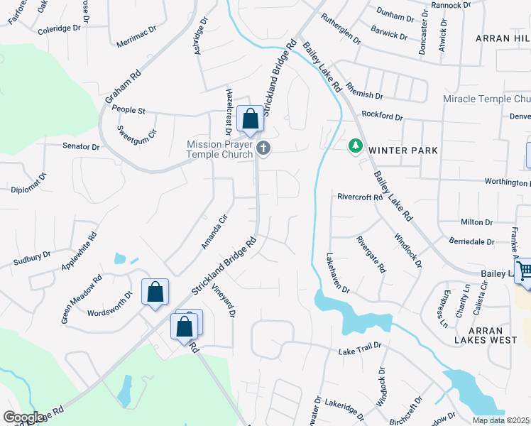 map of restaurants, bars, coffee shops, grocery stores, and more near 2210 Foster Gwin Lane in Fayetteville