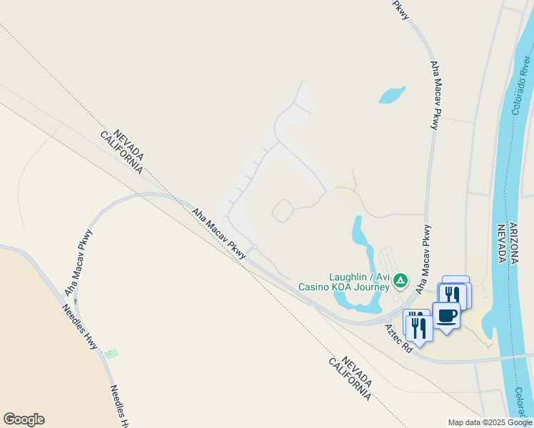 map of restaurants, bars, coffee shops, grocery stores, and more near 1428 Palm Drive in Laughlin