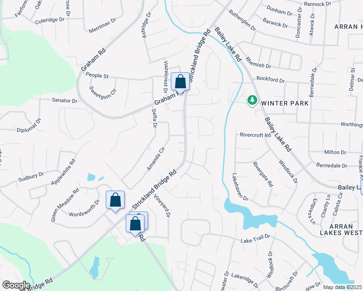 map of restaurants, bars, coffee shops, grocery stores, and more near 6400 Ezras Court in Fayetteville