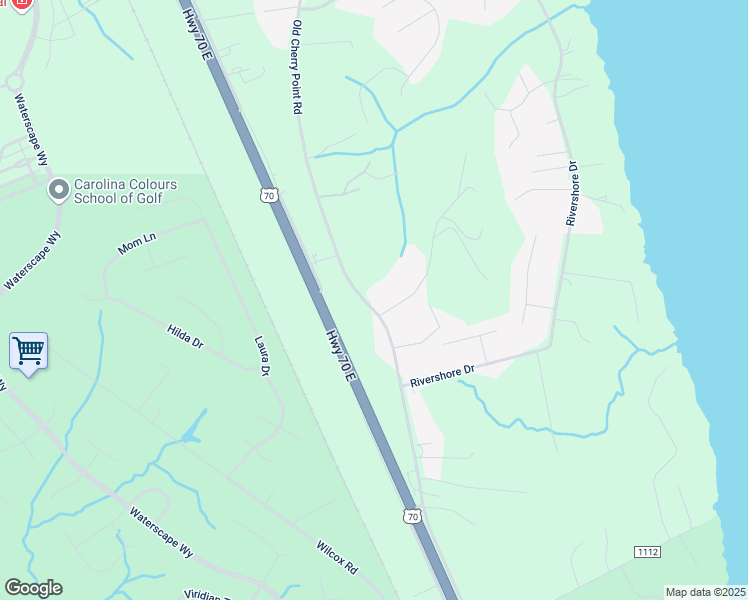 map of restaurants, bars, coffee shops, grocery stores, and more near 4510 Old Cherry Point Road in New Bern