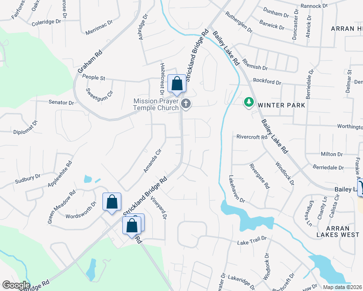 map of restaurants, bars, coffee shops, grocery stores, and more near 2210 Foster Gwin Lane in Fayetteville
