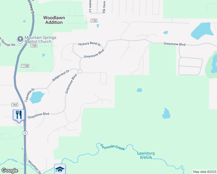 map of restaurants, bars, coffee shops, grocery stores, and more near 126 Ridgecrest Square in Cabot