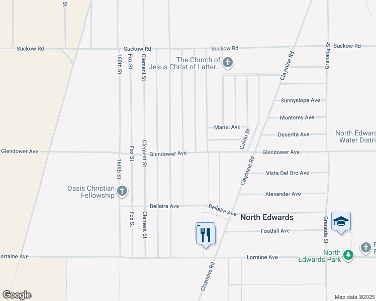 map of restaurants, bars, coffee shops, grocery stores, and more near in North Edwards