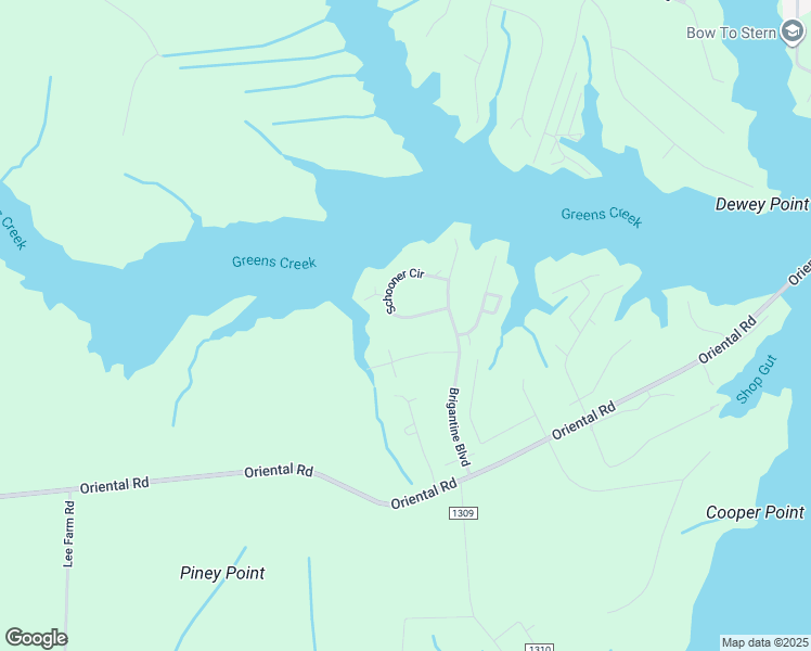 map of restaurants, bars, coffee shops, grocery stores, and more near 4009 Schooner Circle in Oriental