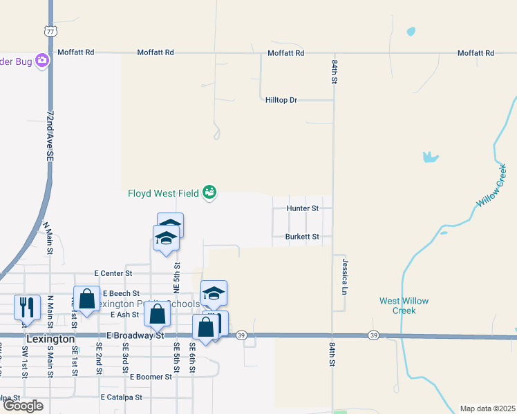 map of restaurants, bars, coffee shops, grocery stores, and more near 206 Russell Street in Lexington