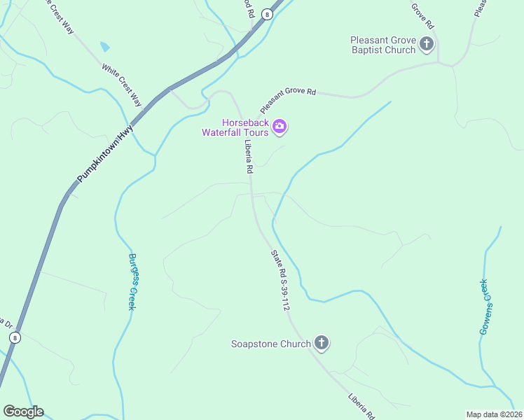 map of restaurants, bars, coffee shops, grocery stores, and more near 121 Curly Drive in Pickens