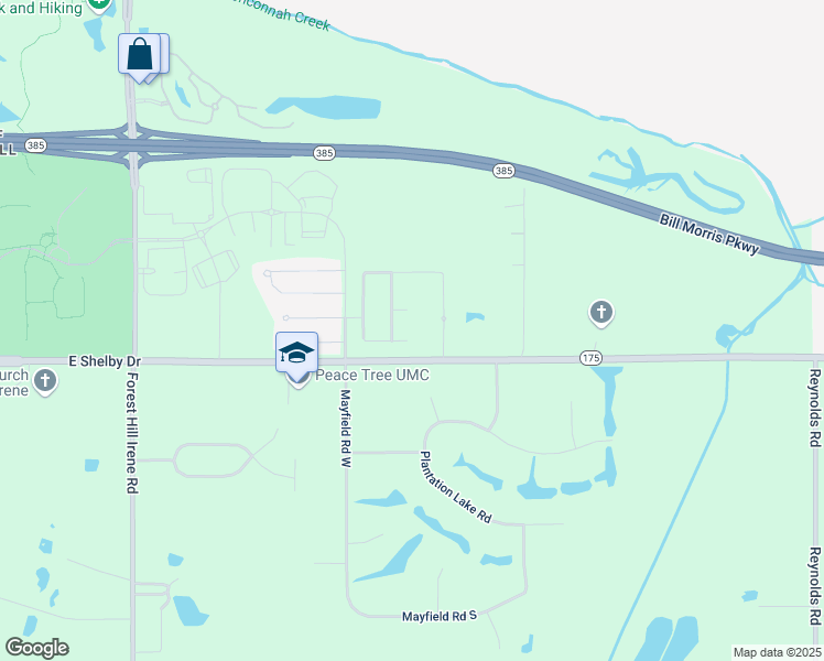 map of restaurants, bars, coffee shops, grocery stores, and more near 9403 Barkley Cove in Collierville