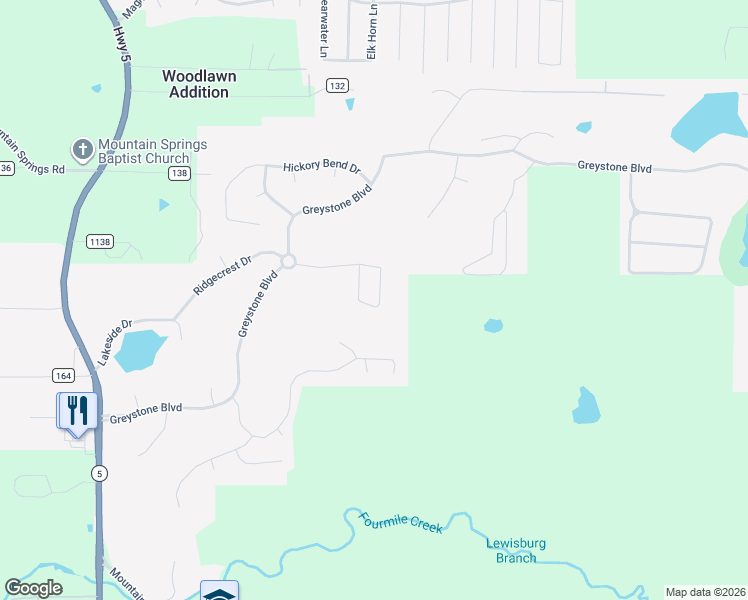 map of restaurants, bars, coffee shops, grocery stores, and more near 105 Ridgecrest Square in Cabot