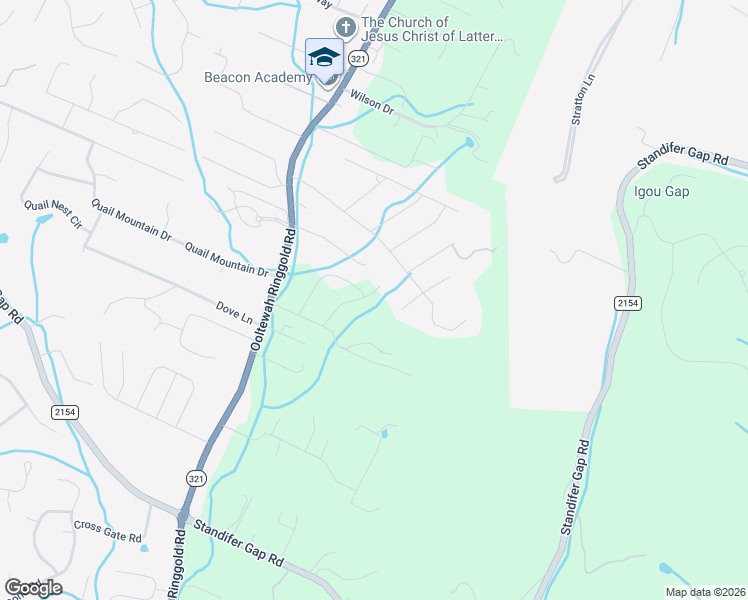 map of restaurants, bars, coffee shops, grocery stores, and more near 2703 Indian Creek Lane in Ooltewah