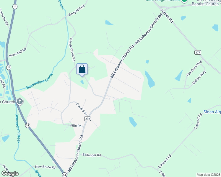 map of restaurants, bars, coffee shops, grocery stores, and more near 361 Mount Lebanon Church Road in Greer