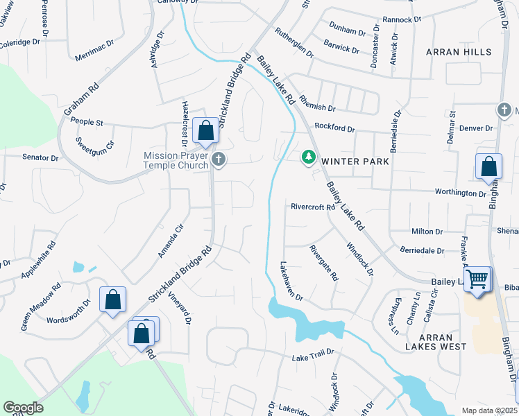 map of restaurants, bars, coffee shops, grocery stores, and more near 2129 Coinjock Circle in Fayetteville