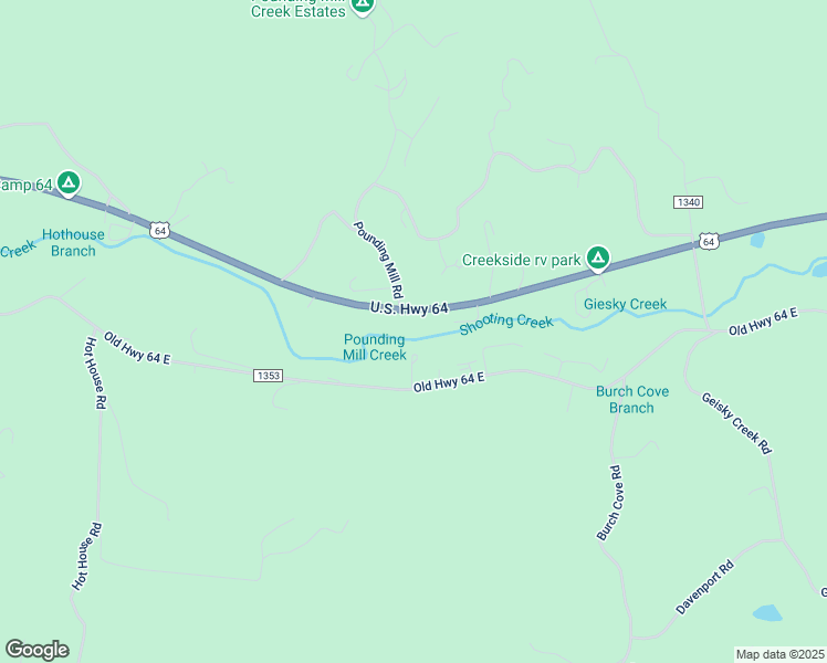 map of restaurants, bars, coffee shops, grocery stores, and more near 7452 U.S. 64 in Hayesville