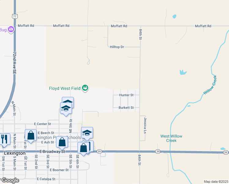 map of restaurants, bars, coffee shops, grocery stores, and more near 223 Russell Street in Lexington