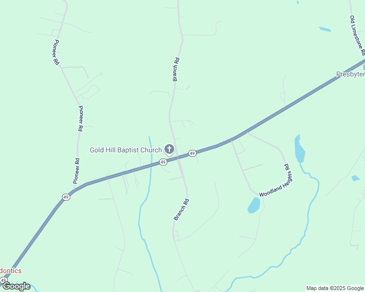 map of restaurants, bars, coffee shops, grocery stores, and more near 1422 Branch Road in York